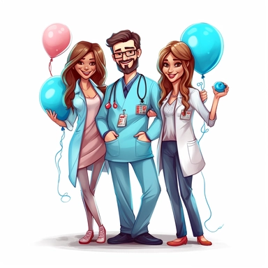 Illutration, white background, PNG clipart doctors' day