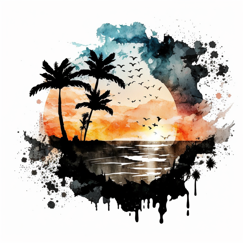 ocean black cliparts