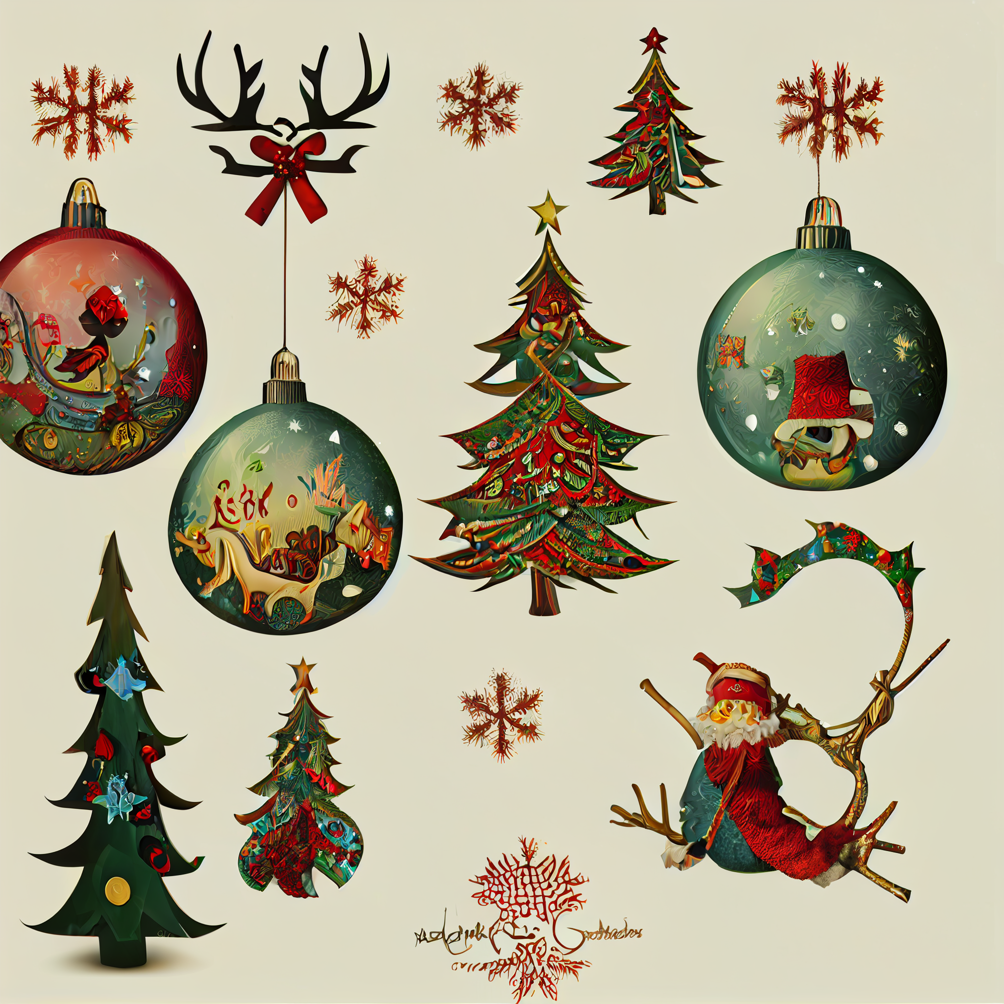 christmas friends cliparts