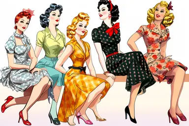 pin up calendar girls, clip art
