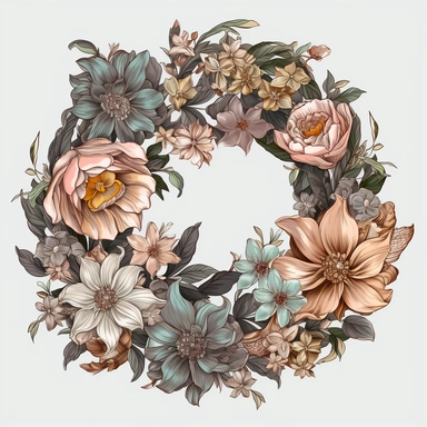 line art style a flower bouquet wreath clipart png transparent background one object truly timeless elegance premium luxury ornate photo realistic honestly reality aesthetic consistent quality unique exquisite iridescence individuality array of colors rich treasured throughout the ages refinement symbolizing luxury glamour allure wonders of the nature mother of pearl luminous quality light in a myriad of enchanting colors royal jewelry delicate shimmer pearlescent effect polished sophistication 