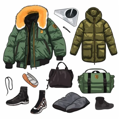 clipart neo elements,designer streetwear style yeezy Balenciaga northface nike techfleece kappa lv gucci cartier tiffany pandora Inspired clothing clipart vector isolated on a white background
