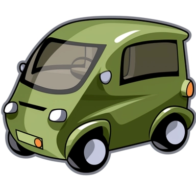 single clipart image png graphic of Cartoon Transportation Vehicle Car