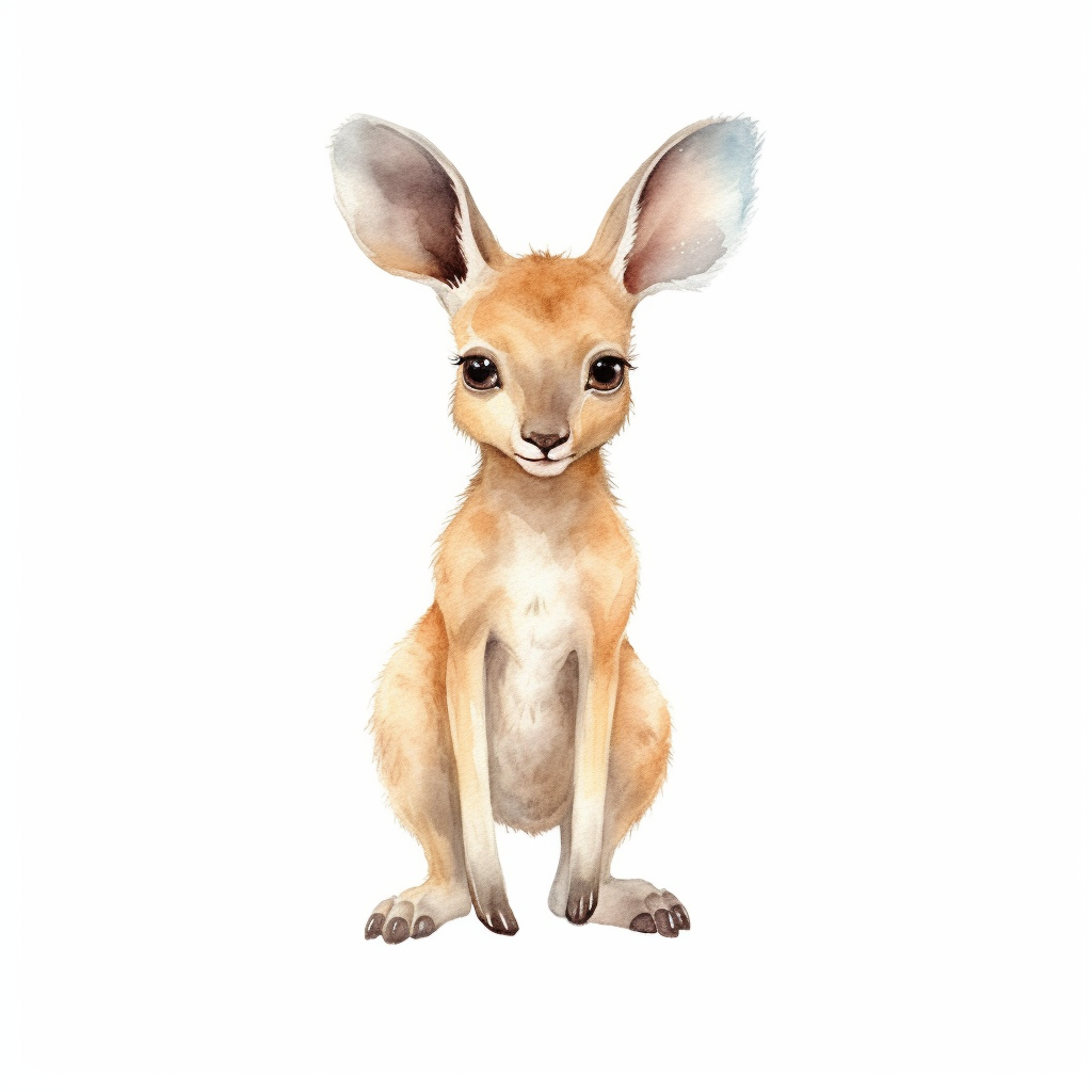 baby kangaroo cliparts