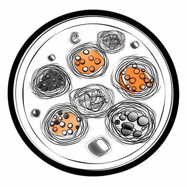 Draw a Petri Dish: Start with a circle or an oval shape to represent a Petri dish. This is where Alexander Fleming first discovered penicillin. Add a Mold Culture: Inside the Petri dish, draw some irregular blobs or patches to represent the Penicillium mold from which penicillin is derived. Include a Capsule: To represent the medicinal use of penicillin, draw a simple shape of a pill or a capsule near the Petri dish. Coloration: Use simple, flat colors. The Petri dish could be a light blue, the 