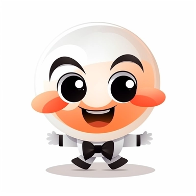 happy cute Entertainer face, cartoon, clipart, mascot, isolated on white background