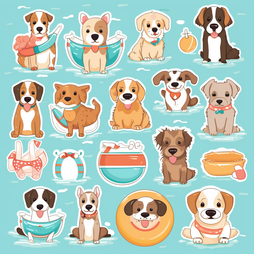 Cute dog clipart set Summer dogs Beach Pool party digital clipart Funny ...