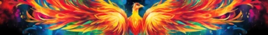 A vibrant banner for VisuArt Majesty, an online store that sells digital art and clipart. The banner showcases the captivating logo described earlier, featuring a stylized phoenix rising gracefully from a palette of vibrant colors. The phoenix, rendered in striking detail, embodies the essence of transformation, symbolizing the power of art and creativity to bring forth new beginnings and endless possibilities. Its wings spread wide, displaying an array of dynamic brush strokes that mimic the mo