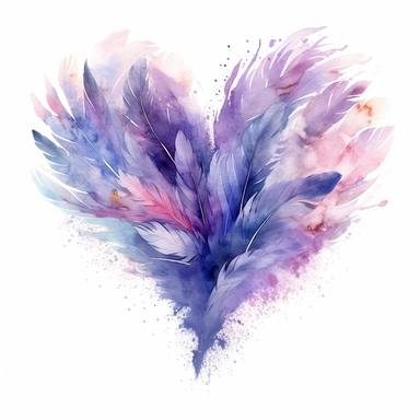 the most beautiful ethereal watercolor heart clip art