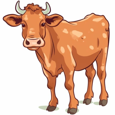 clipart of cute Limousin cow