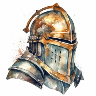 isolated images, illustrations on a white background, realistic fantasy knight plate mail helmet, Clipart, watercolor, realistic, isolated, full helmet, highly detailed, hdr, 32K, photo expert quality, watercolor realistic, hyperrealistic and highly detailed, isolated on a white background