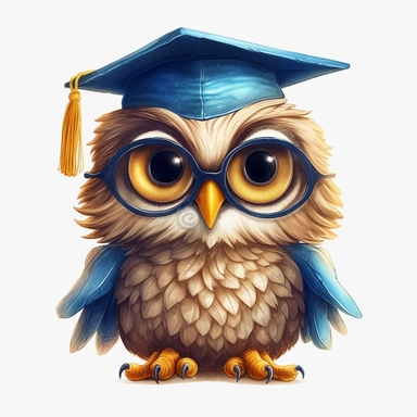 Graduation Owls best friend Clipart Grad Student Owl PNG, Illustration clipart, 4K, extremely detailed