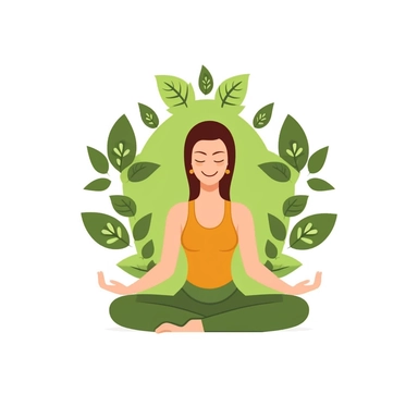 adorable simple yoga logo clipart, white background