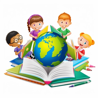 School Clipart kid desk book learning fu