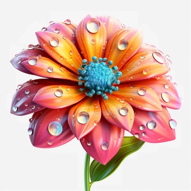 ultra realistic 3d flower clipart