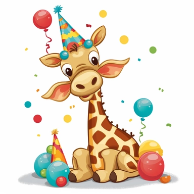 clipart giraffe birthday
