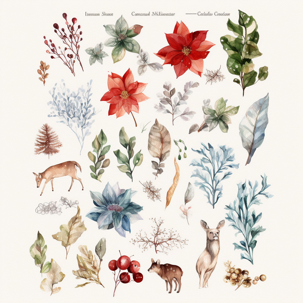 christmas design cliparts