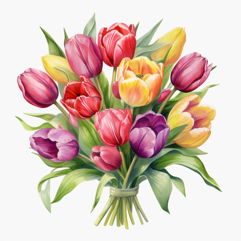 cliparts tulip bouquet