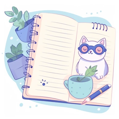 create cute notepad clipart on a whitebackground