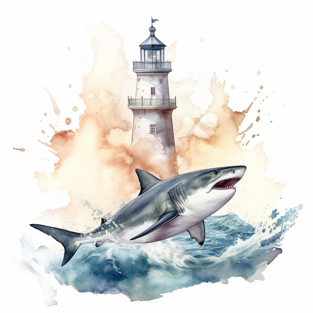 great white shark clipart