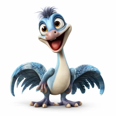 clipart, cartoon Therizinosaurus, in the style of imax, playful and lighthearted compositions, childlike innocence and charm, uhd image, realistic and hyper-detailed renderings, movie still, utilizes, white background