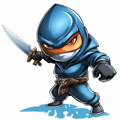 cartoon Clipart shark ninja