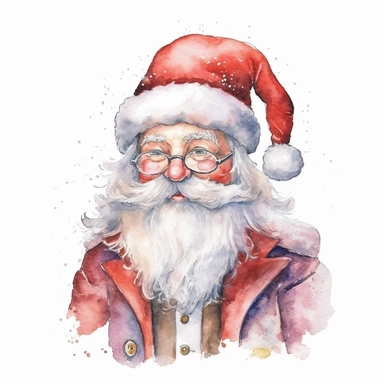 watercolor style, elegant christmas, clipart, isolated on white background, 4K