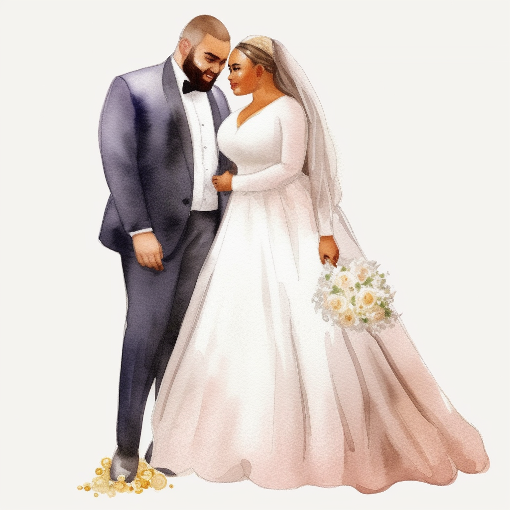 bride and groom clipart