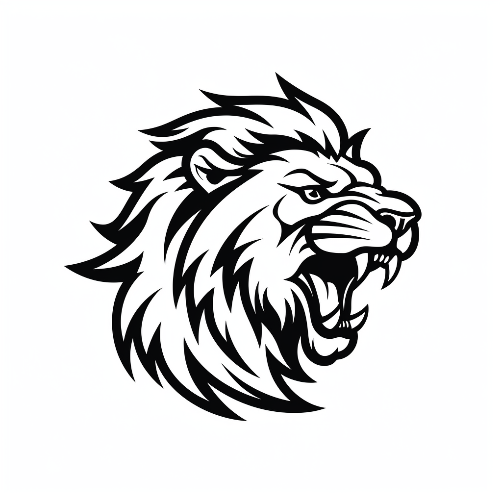 lions silhouette cliparts