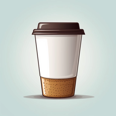 create a minimalistic coffee cup, clip art
