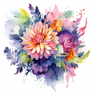 Let your imagination run wild by combining different flower species to create fantastical hybrid blooms. Merge the characteristics of multiple flowers into one unique and stunning watercolor clipart composition.