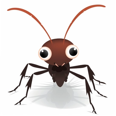 Cute Ant , Aquatic style, clipart, white background,
