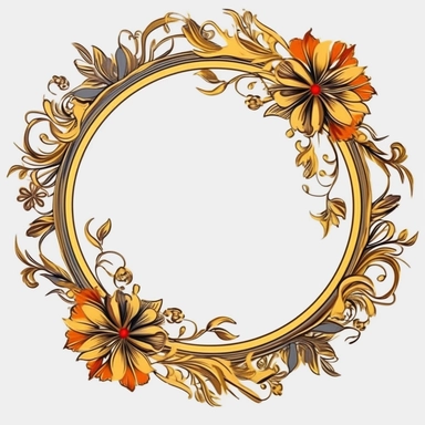 Stunning clipart digital svg of gold Art Nouveau frame , bookplate vintage retro frame PNG and vector clip art