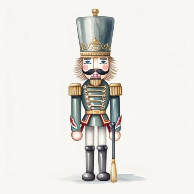 axel scheffler illustration style nutcracker, high definition, 8k, insanely detailed, fine detail, sharp focus, illustration, white background, isolated clipart vector