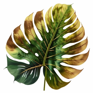 watercolour beautiful cardboard palm tropical leaf with beautiful beautifully detailed realistic cardboard palm tropical leaf png image,high resolution,300dpi,graphic clipart,computer graphics