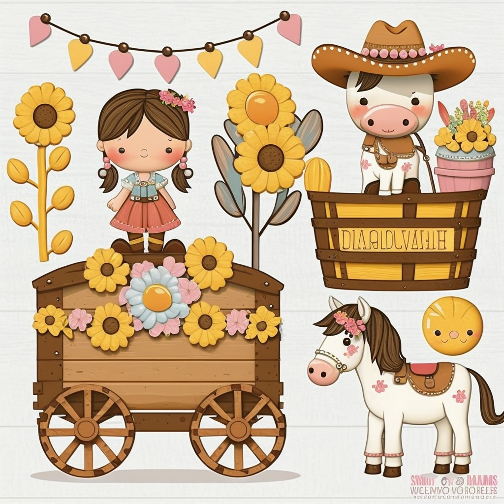 cowgirl cartoon cliparts