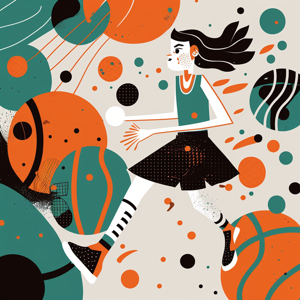 girls basketball clipart