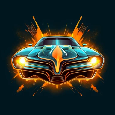 Futurebound_abstract_futuristic_muscle_car_from_the_year_2055_n_7a0ee32c-1af2-4890-b180-33c96ab13071.png retro muscle clipart design with the same car, ring design around the outer edges
