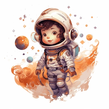 astronaut fairycore, clipart