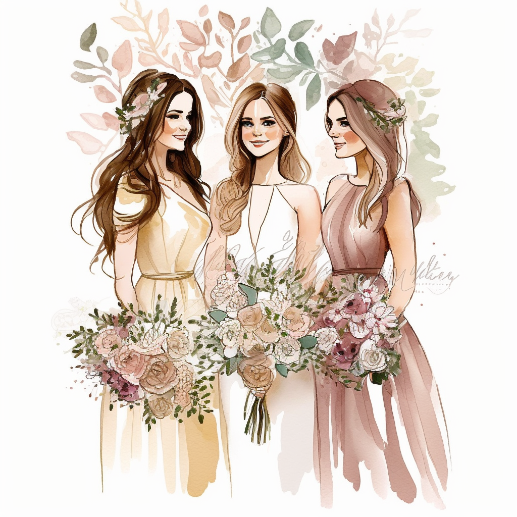 friends wedding cliparts