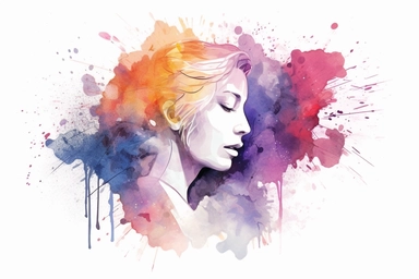 Watercolor, Design an image that embodies compassion and empathy clipart, hd, on a white background, spaced out