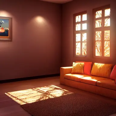 Cozy 3D livingroom, brown furniture, white walls, high detail, epic detailed, very clear, colors, evironment, hyper realism, high details, octane render, unreal engine realistic, hd, Clean Cel vector art by Kuroko no Basuke , Sailor Moon and A Whisker Away, simple illustration, clipart