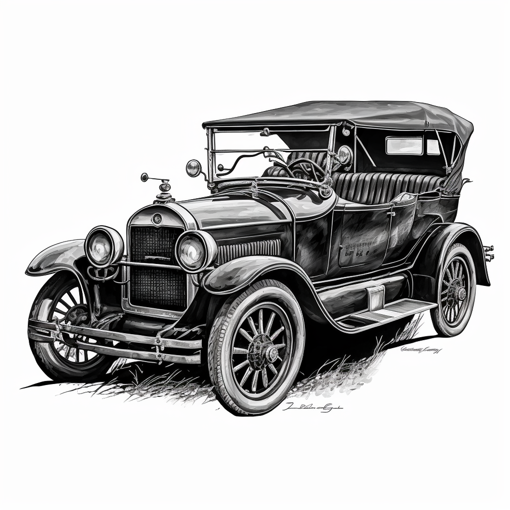 1920's automobile, clipart, white background - Clip Art Library