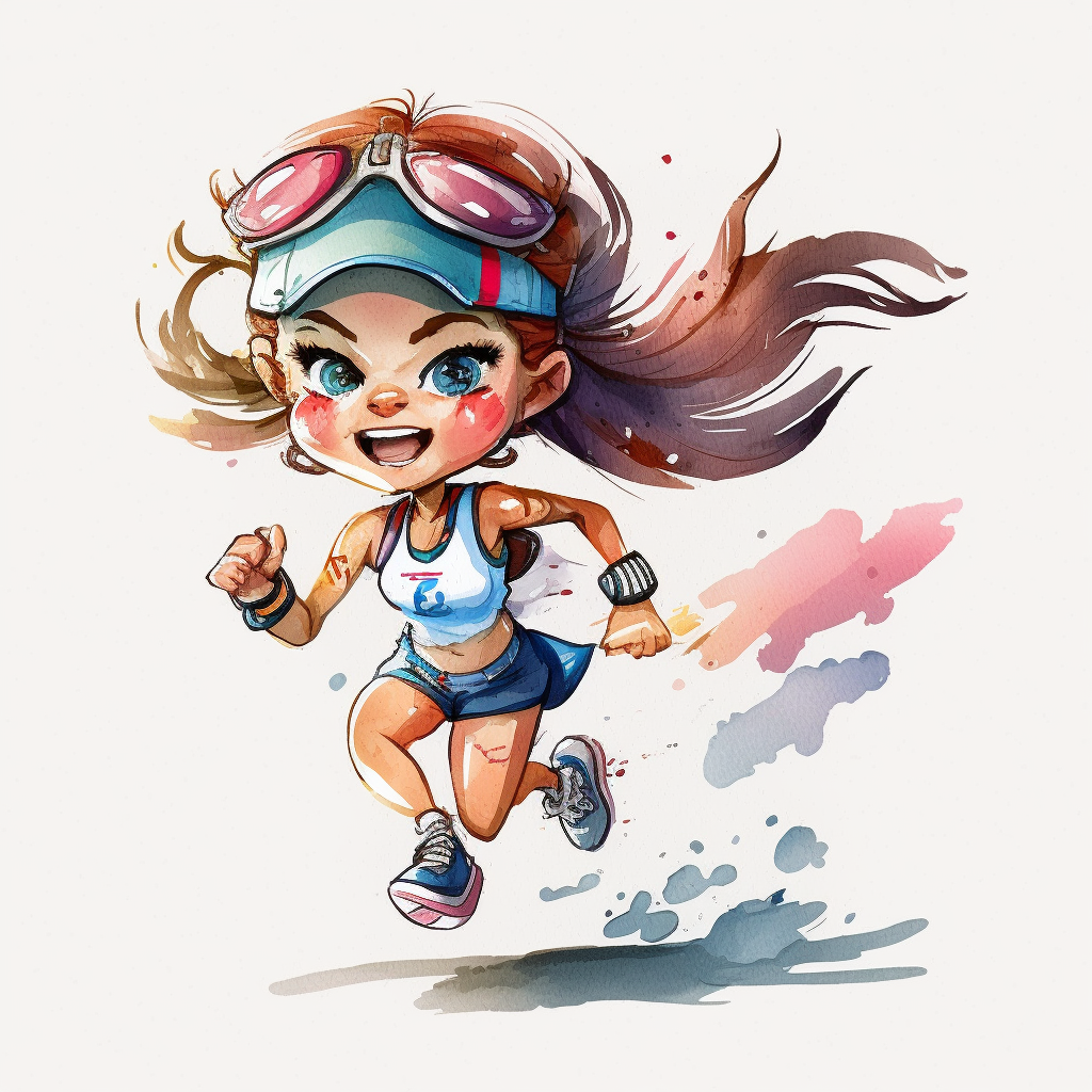 girl athlete cliparts