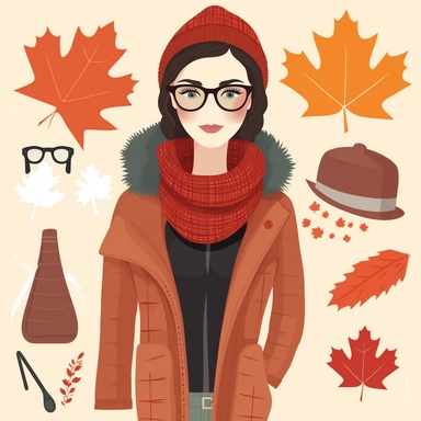 modern canadian woman clipart