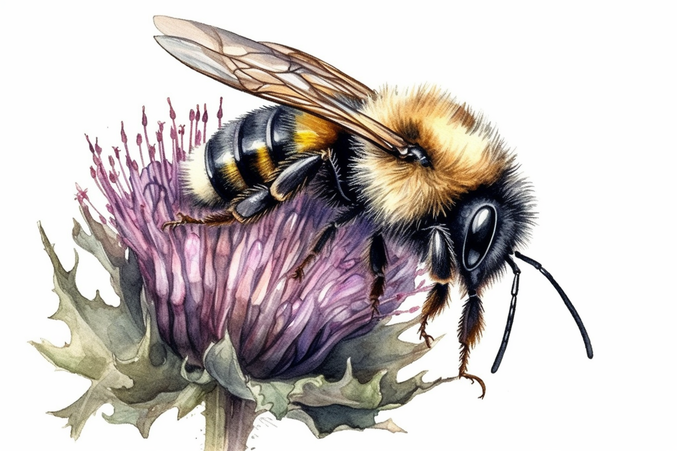 flower bee cliparts