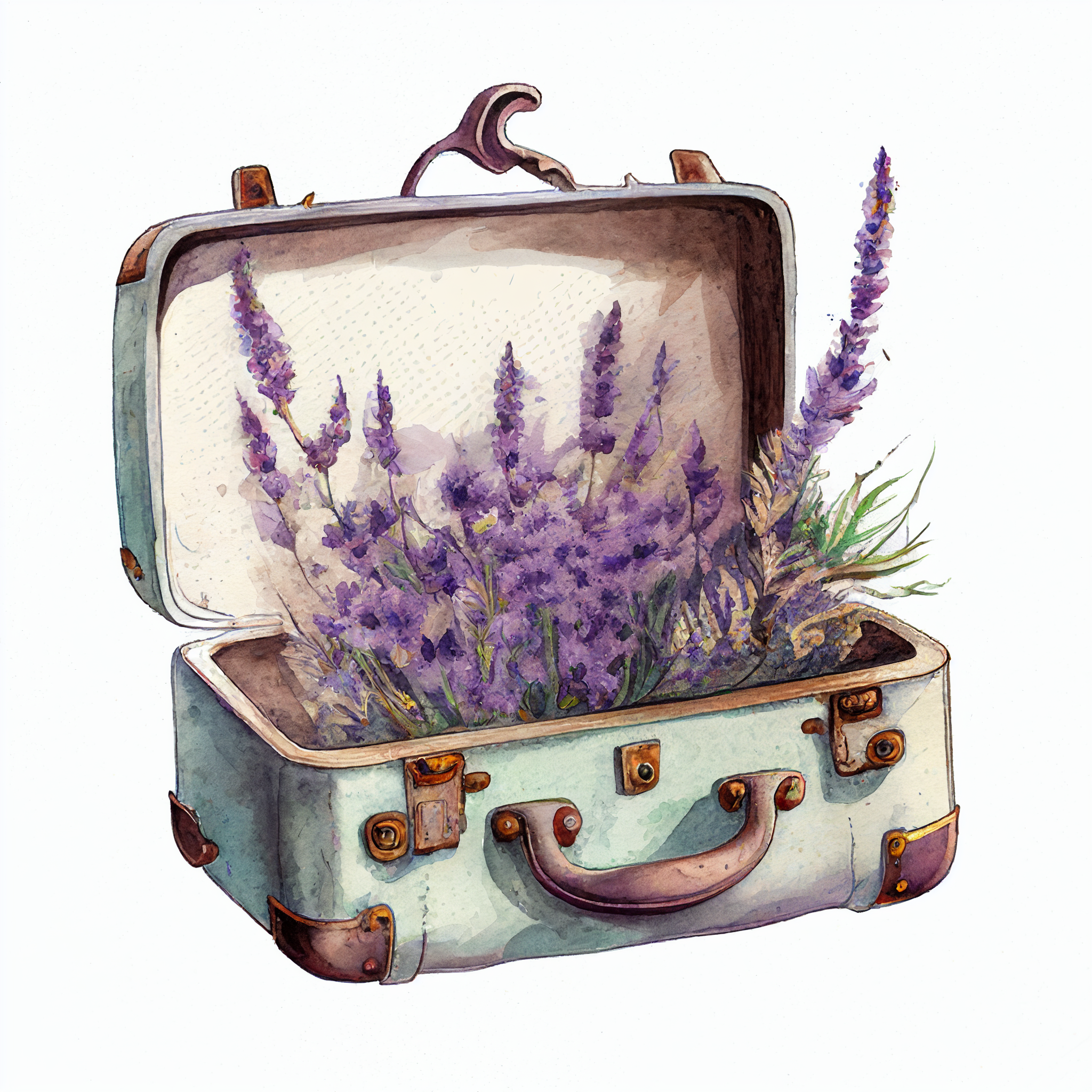 open suitcase clipart