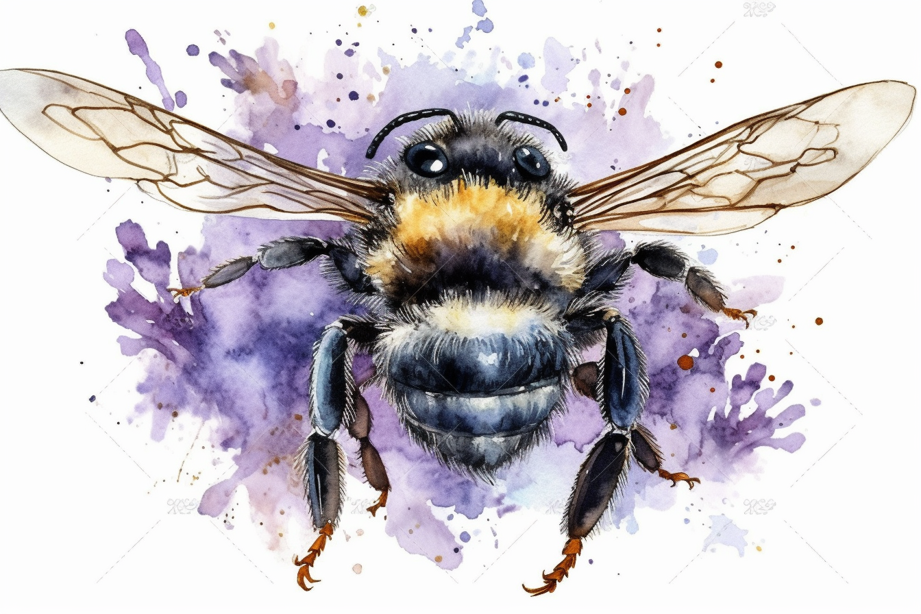 flower bee cliparts
