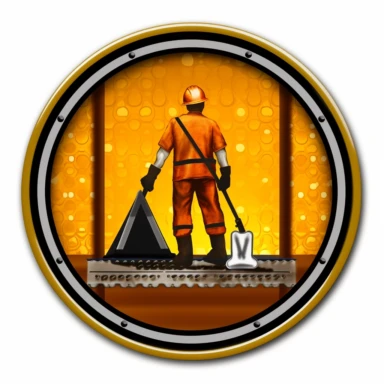 IMAGE_TYPE: PowerPoint icon | GENRE: clipart | SCENE: BreakGlass warning label | TAGS: Warning, Safety, OSHA