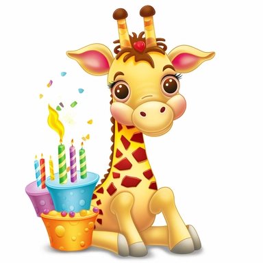 clipart giraffe birthday